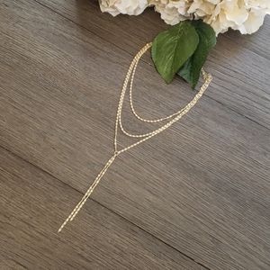 Gold Drop Chain Necklace